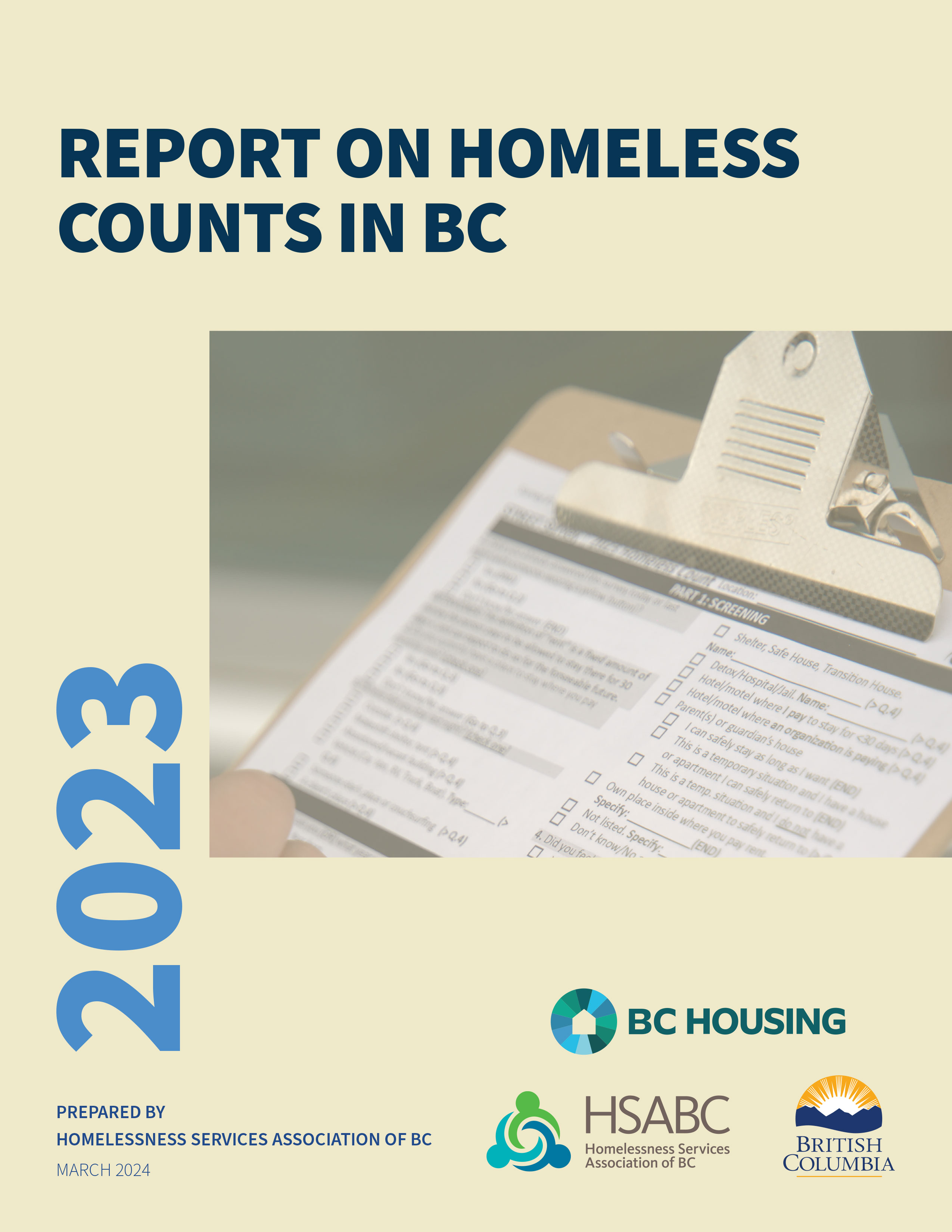 2023 Report on homeless counts in BC
