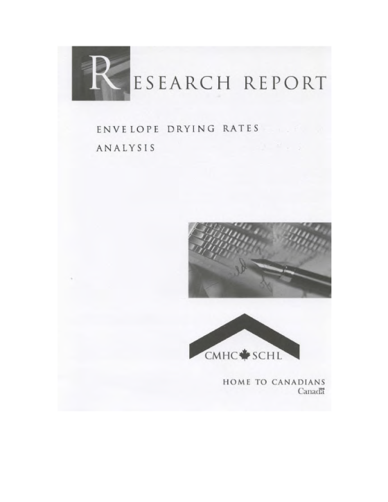 Envelope Drying Rates Experiment – Final Report